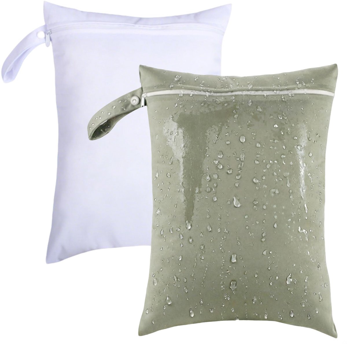 Dailygoods - 2 Stuks Waterdichte Natte Zakken - Herbruikbare Wetbags voor Zwemspullen en Luiers