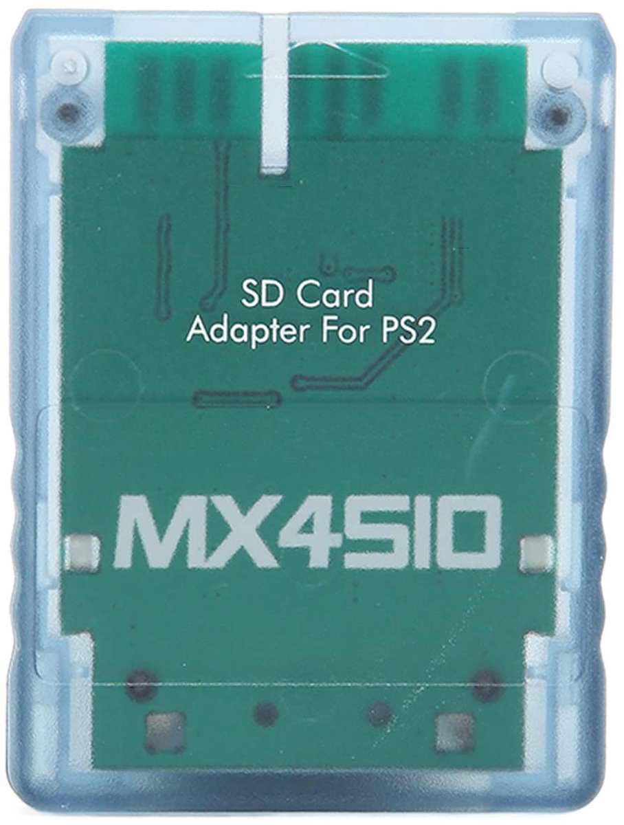 Dailygoods - SIO2 SD Kaart Adapter voor PS2 Console, Geheugenkaart Lezer, Plug and Play