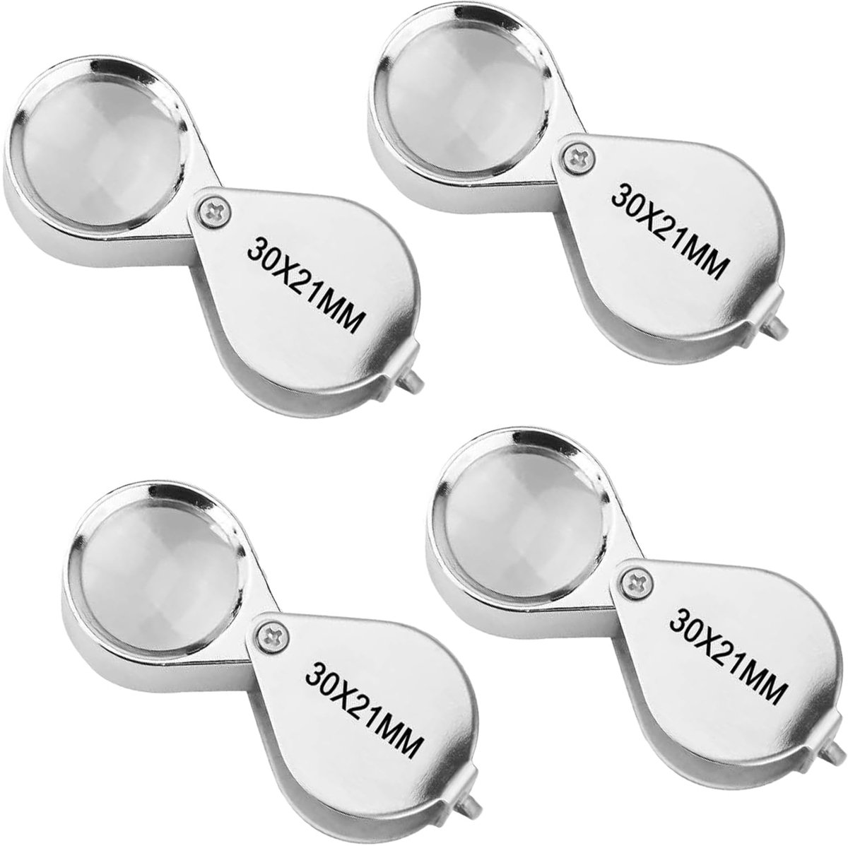 Dailygoods - Vouwbare Juweliersloupe met 30 Compartimenten - 30x Vergroting voor Edelstenen en Munten