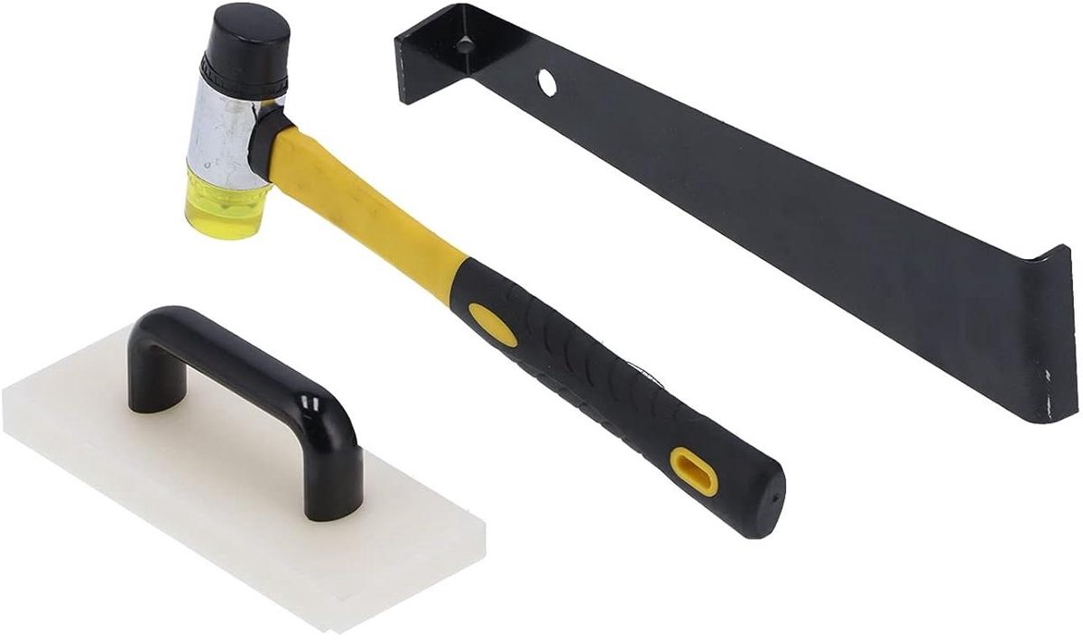 Vloerinstallatie Gereedschap - Laminaat Legset - Vloeren Leggen - Duurzaam ABS Aluminium - 35 x 23 x 7 cm - Geel