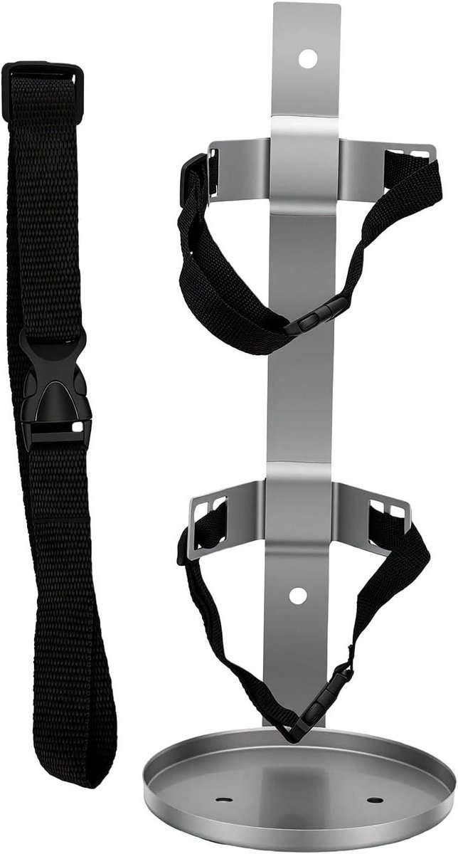 Brandblusser Muurbeugel - Brandblusserhouder Bevestiging - Veilige Opslag - Roestvrij Staal Marine Grade - 5.5 Inch Lade - Zilver