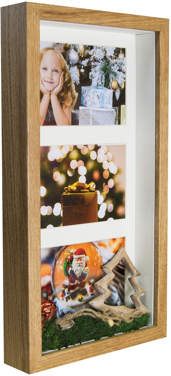Dailygoods - 3D Box Fotolijst 18 x 35 cm - Meerdere foto presentatie met diepte