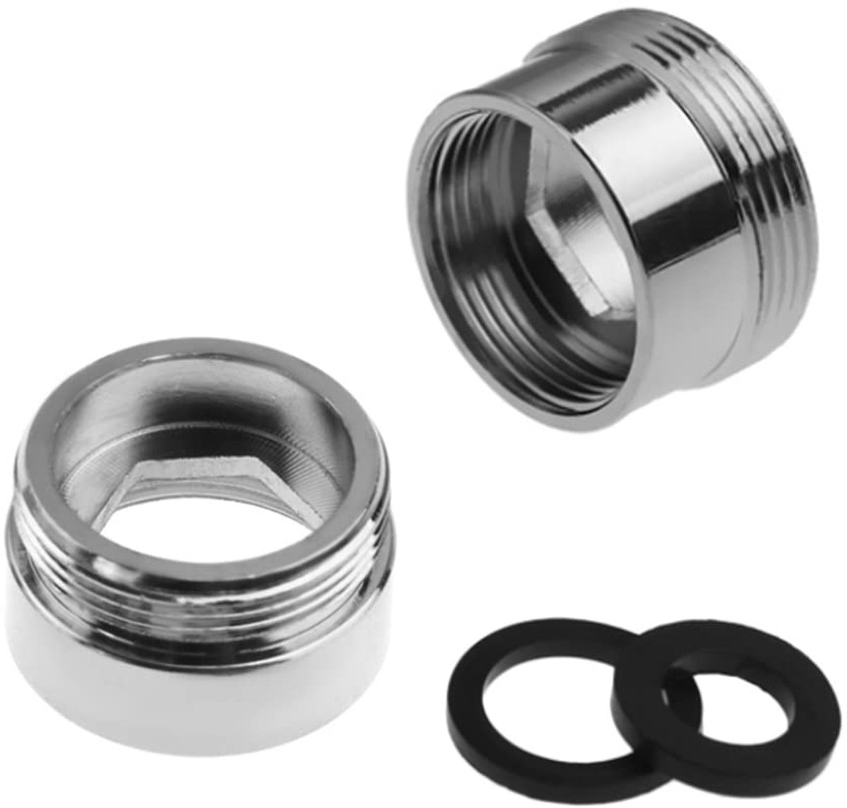 Dailygoods - 2 Stuks Messing Kraanwaterfilterkraanadapter - Vrouwelijk naar Mannelijk 22 mm