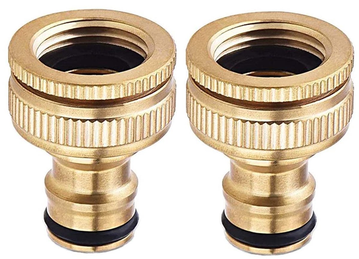 Dailygoods - Tuinslang Koppeling - 2 Stuks, Koper, 3/4 Inch Wateraansluiting