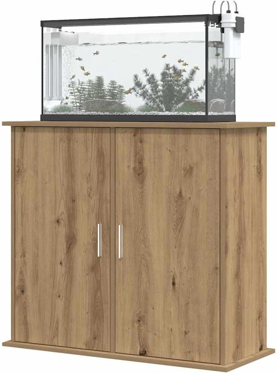 Aquariumstandaard - Aquariumkast - Vis Terrarium - Stabiele Ondersteuning - 81 x 36 x 73 cm - Eiken