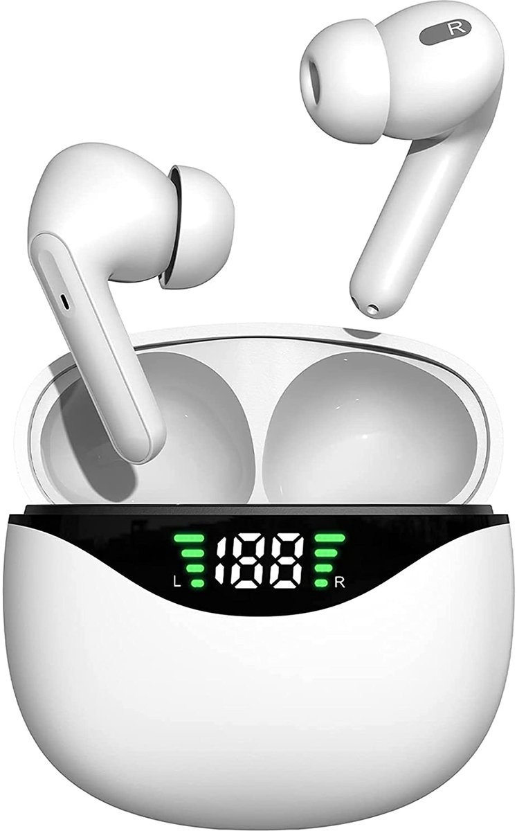 SnelShoppen - Draadloze Bluetooth-hoofdtelefoon met 5.2 HiFi Stereo Geluid, HD-microfoon, Touch-bediening, 35 Uur Speeltijd voor iOS en Android Telefo