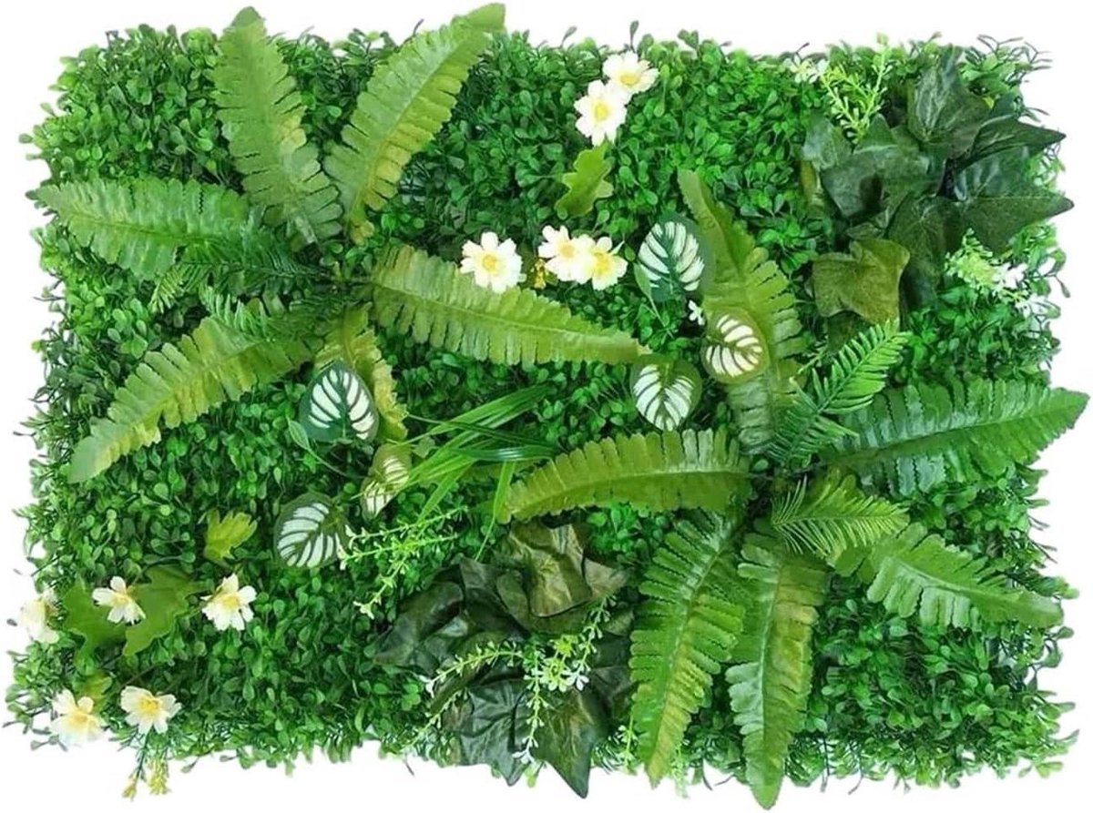 Kunstgras Panelen - Nep Gras Mat - Tuin Decoratie - Realistisch Uiterlijk - 40x60cm of 50x50cm - Groen