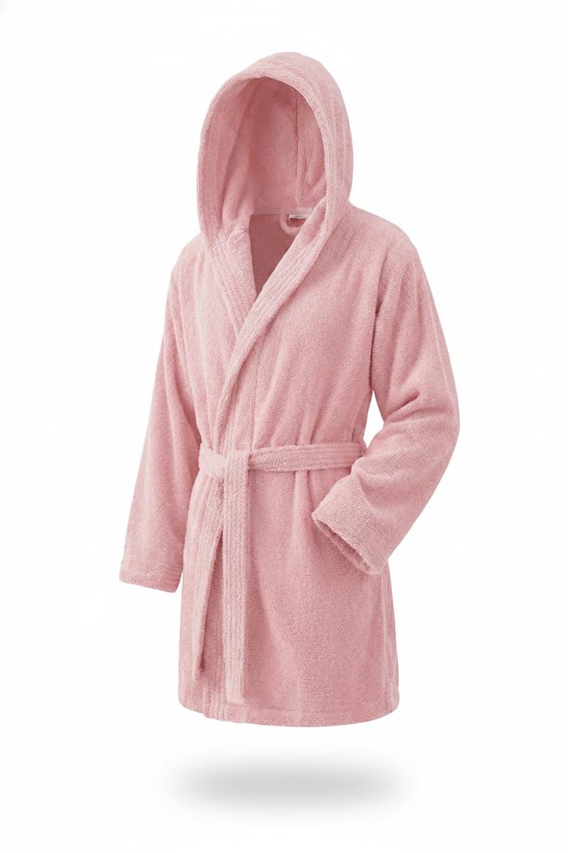 SnelShoppen - Elegante badjas voor dames en heren, 100% katoen, 500 g/m², met of zonder capuchon, zacht en absorberend, ideaal voor douche, spa en zwe