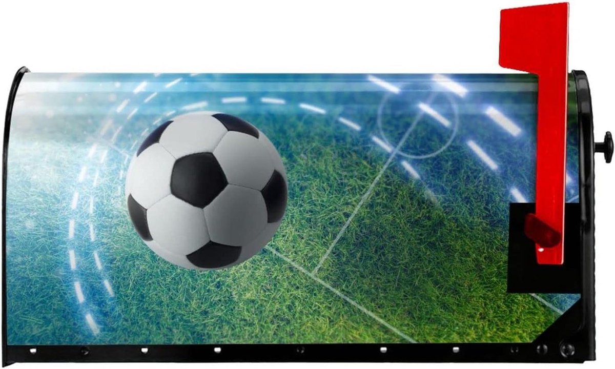 Brievenbus Cover - Brievenbus Decoratie - Brievenbus Versieren - Magnetisch PVC Materiaal - 21 x 18 inch - Voetbal Sport Bal