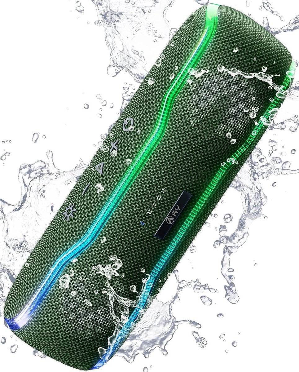 SnelShoppen - Bluetooth Lautsprecher Musikbox IPX7 Wasserdicht Draadloze Box met Kleurrijke Lichten en Diepe Bassen, Stereo-Pairing, Ingebouwd Microfo