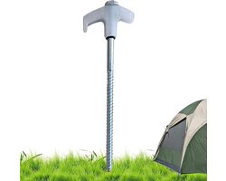 Grondschroefankers - Tentharingen schroef - Veilig buiten - Tijdbesparende installatie - 20 cm - Wit