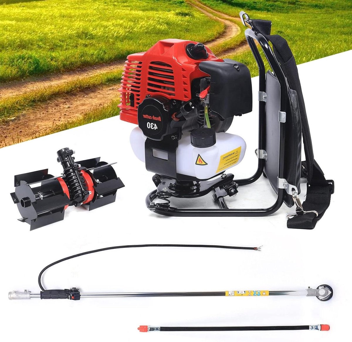 Benzine Bosmaaier - Gras trimmer - Onkruid verwijderen - Twee-takt motor - 27 cm snijbreedte - Niet gespecificeerd