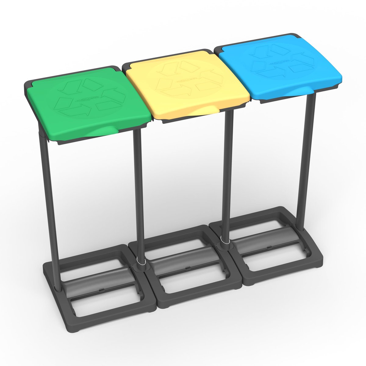 SnelShoppen - Vuilniscontainerbox 80-110L - Robuuste Polypropyleen Hars - Eenvoudig te Monteren - Voor Binnen en Buiten - 97x36x80 cm - Ideaal voor Tu