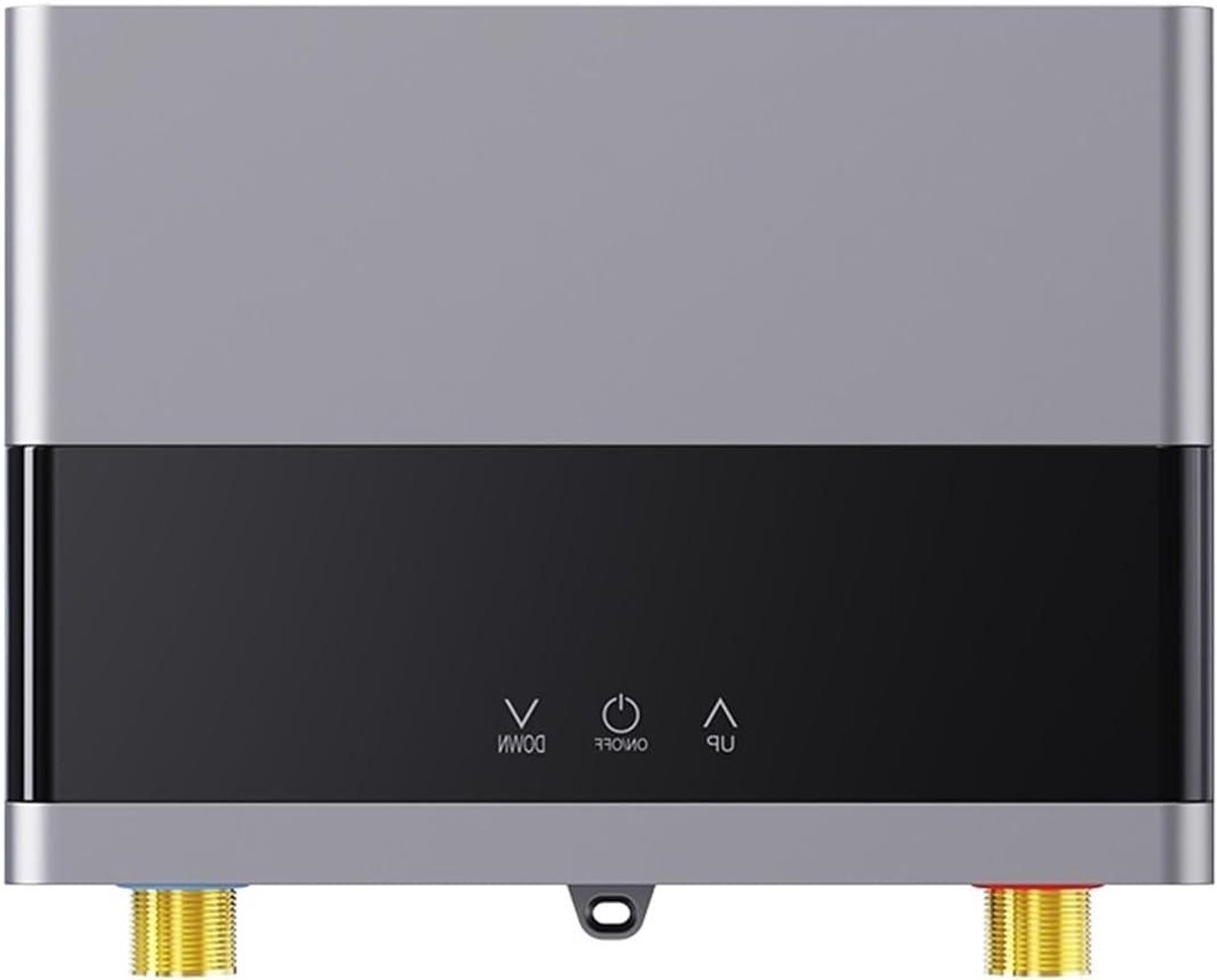 Doorstroomverwarmer Elektrisch - Boiler Keuken Badkamer - Snel Warm Water - LCD Temperatuur Display - 220x178x60mm - Grijs