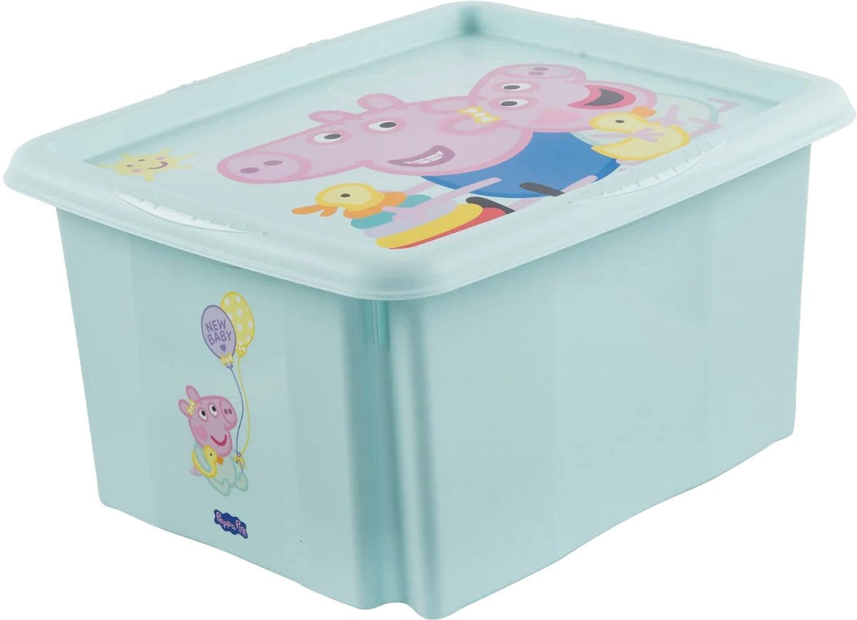 keeeper opbergbox Karolina Peppa Pig, 24 liter, aquamarijn
