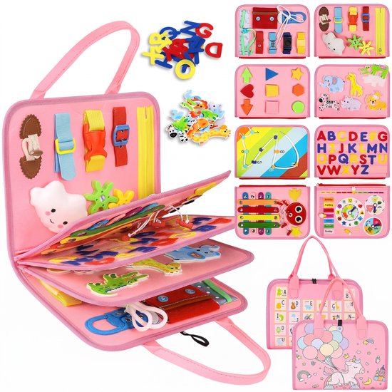 Montessori Busy Board - Montessori Speelgoed - Sensorisch Speelgoed - Activiteitenboek - Educatief Speelgoed - Speelgoed 1 jaar - Speelgoed 2 Jaar - Speelgoed 3 Jaar van VarietyPlay — afbeelding 2