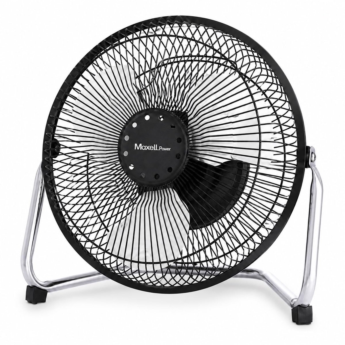 SnelShoppen - Draagbare Ventilator - Regelbare Metalen Tafelventilator - Krachtig & Stil - Zwart - 38 W - Perfect voor Thuis, Camping, Keuken en Feest