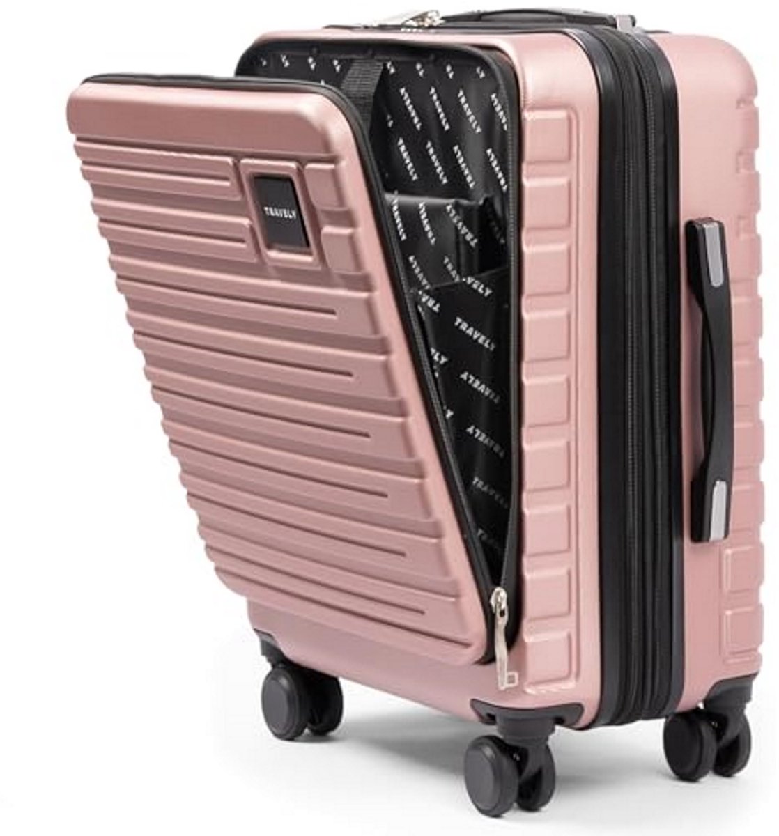 SnelShoppen - Handbagage 55x40x23cm Expandable Trolley met TSA-slot en Zachte Wielen - Ideaal voor Lufthansa, Eurowings en Reisavonturen - 41-50L Koff