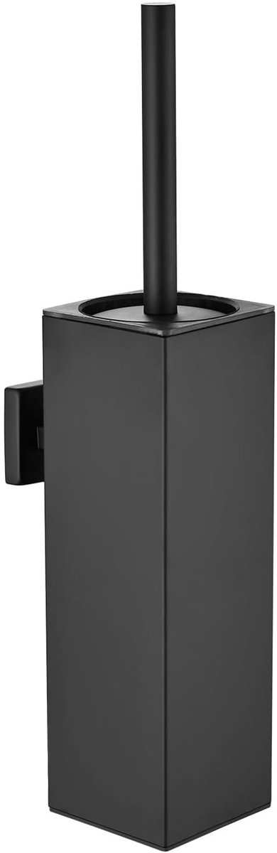 BOTC Toiletborstel met Houder - WC borstel met houder hangend - Wandmontage of Vrijstaand - Zwart
