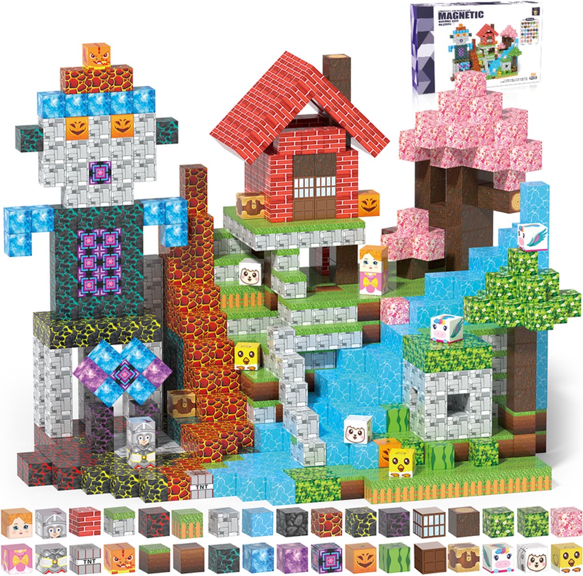 Magnetic Tiles 150 stuks - Speelgoed - Magnetische Tegels - Educatief & Constructie - Montessori - Bouwblokken - Magneten speelgoed - Constructiespeelgoed - Kinderen - Voor 3-12 Jaar