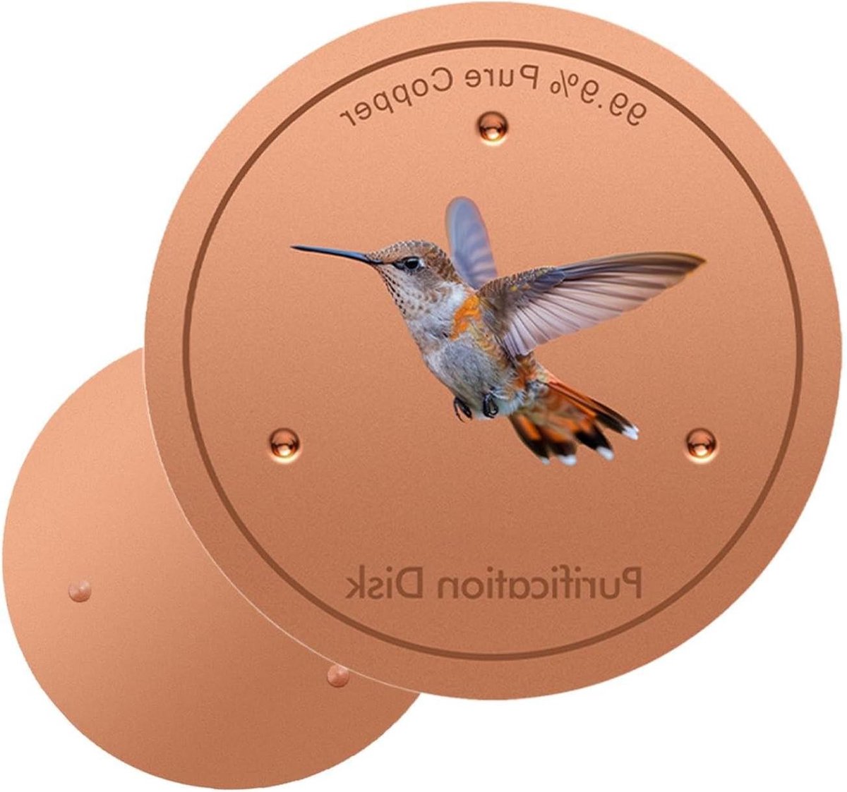 Vogelbad Schijf - Waterzuiveraar Kom - Vogels Voeden - Drievoudige Puntondersteuning - 10 cm - Koper