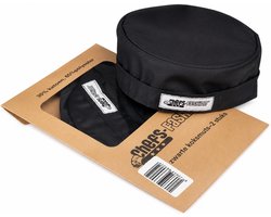 Chefs Fashion - Zwarte koksmuts - Flat Cap - Per 2 stuks  - Met klittenband