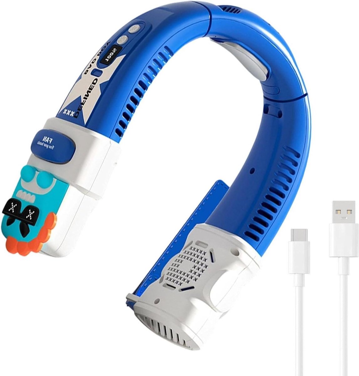 Nek Airconditioner - Draagbare Ventilator - Buitencomfort - Bladloos Stil Ontwerp - 231 x 76 x 231 cm - Blauw