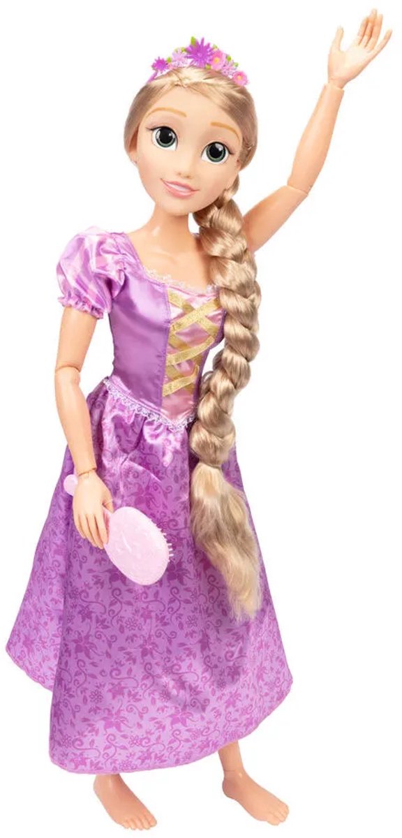 Disney Princess Rapunzel Doll PLAYDATE van Jakks Pacific, 80 cm lang en poseerbaar, beweegbare My Size-pop in paarse jurk, wordt geleverd met borstel om haar lange gouden haar te kammen — afbeelding 3