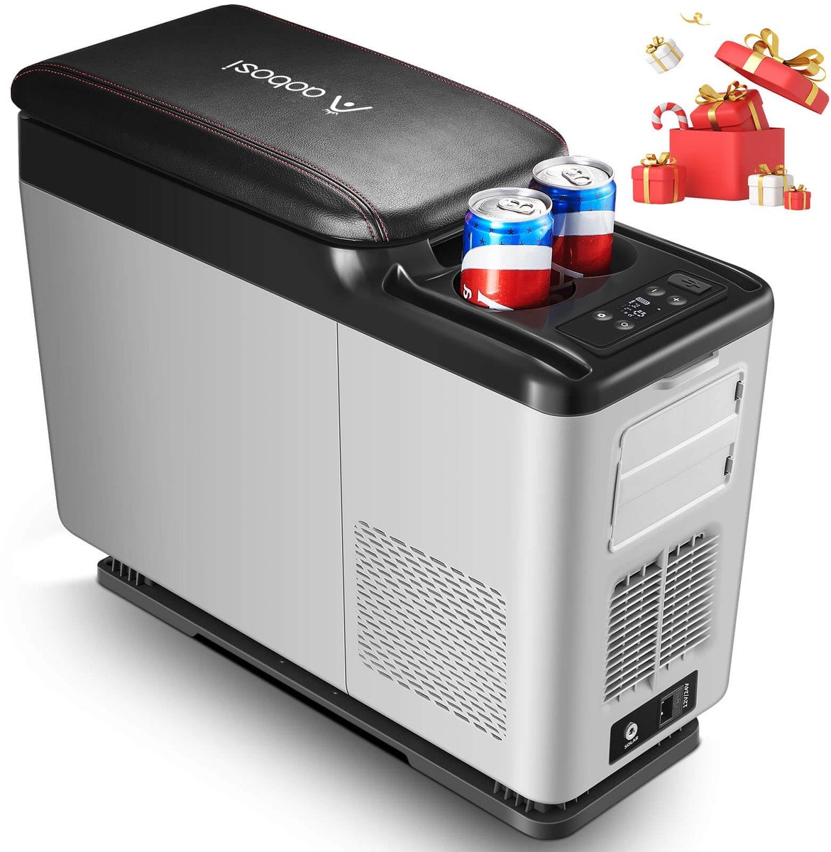 SnelShoppen - Elektrische Koelbox 15L met App-Bediening - Compressor Koelbox tot -15°C voor Auto, Vrachtwagen, Boot en Camper - 12/24V Koelbox voor Ca