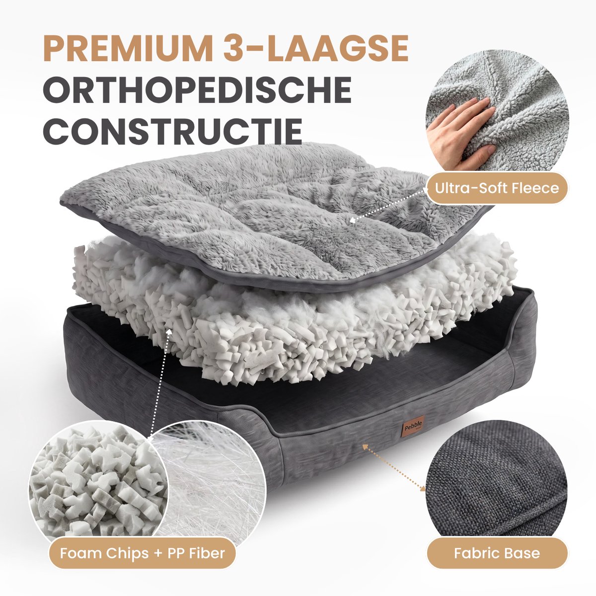 Pebble Orthopedische Hondenmand 60 x 42 thumbnail 2