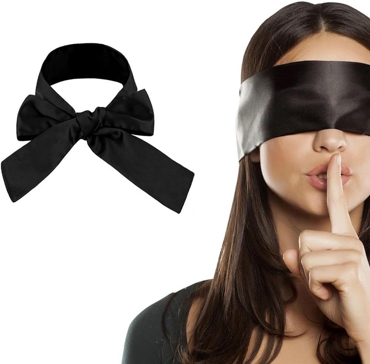 SolidKeus - Satijnen Slaapmasker met Verstelbare Oogband