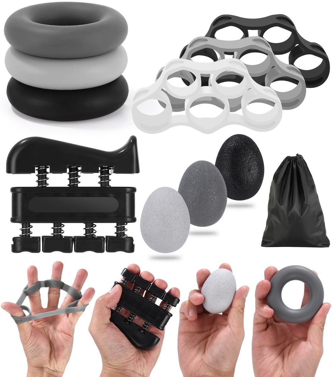 SolidKeus - Set van 10 Vingertrainers voor Handtherapie en Versterking