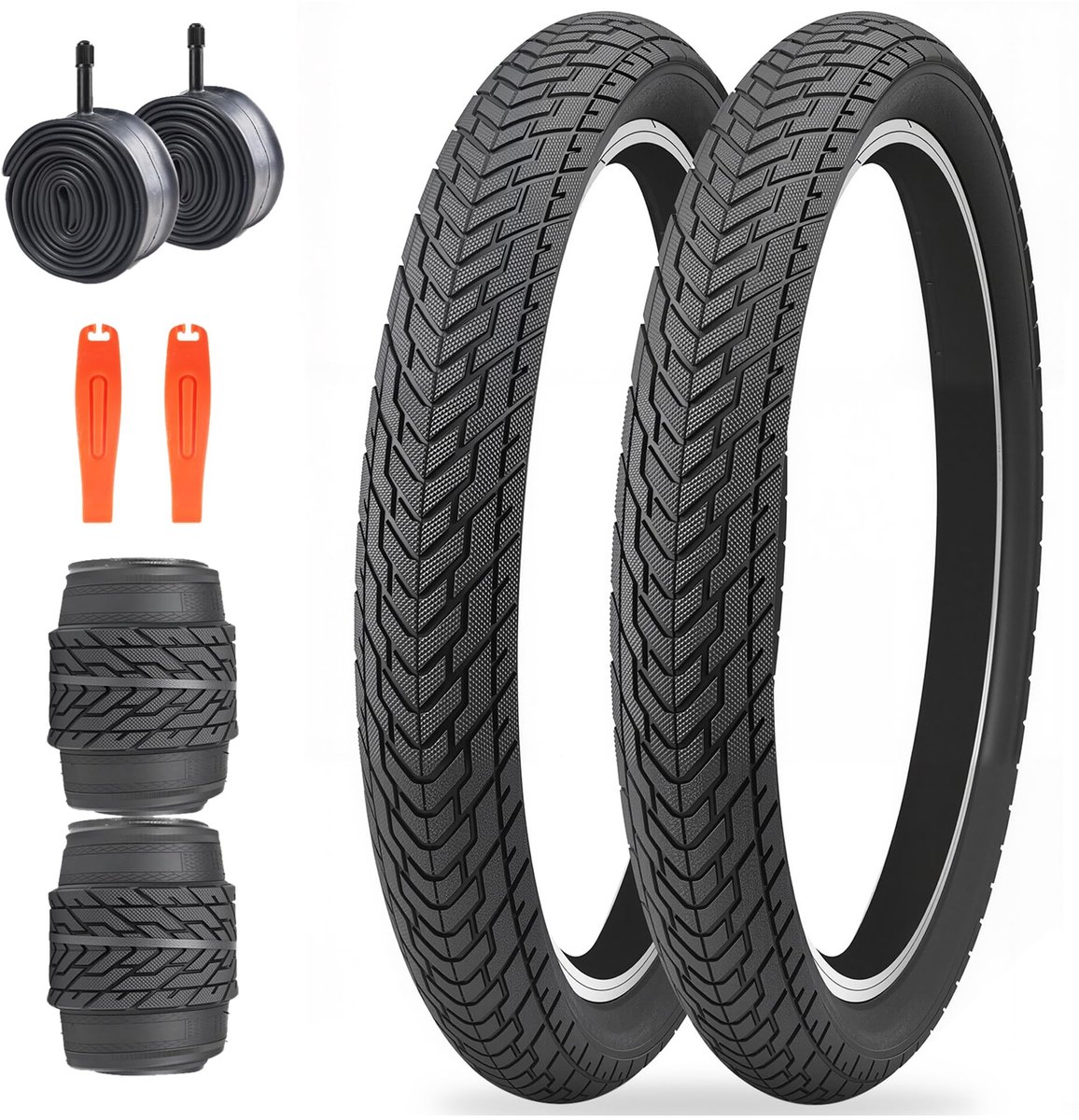 SolidKeus - Set van 20 x 2.35 Inch Vouwbare Fietsbanden voor Mountainbikes