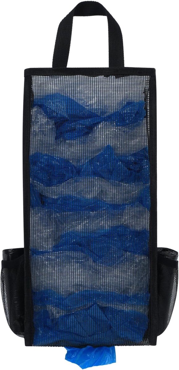 Plastic tashouder, grote boodschappentashouder, ademend gaasrek voor boodschappentassen, dispenser organizer
