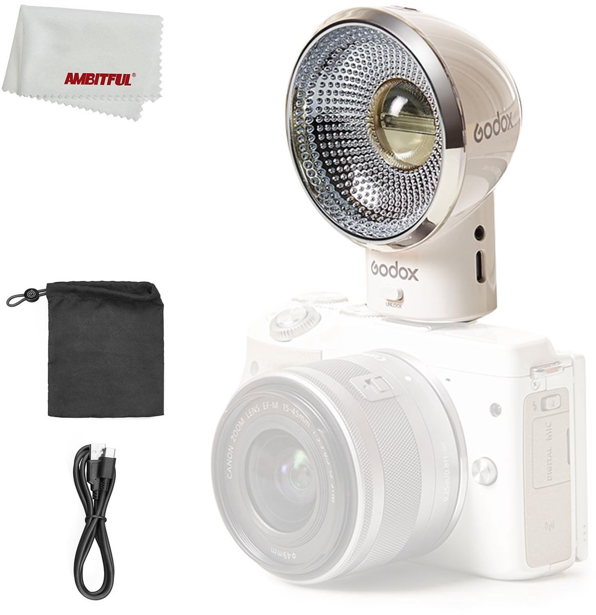 Omgoods - Retro Flitser voor Digitale Camera's met Universele Hot Shoe