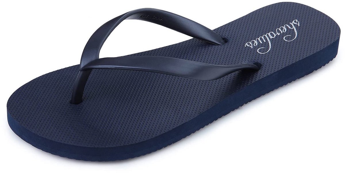 Homaxy -Slim Slippers - Anatomische Teenslippers -Dames Slippers - 36 - Donkerblauw