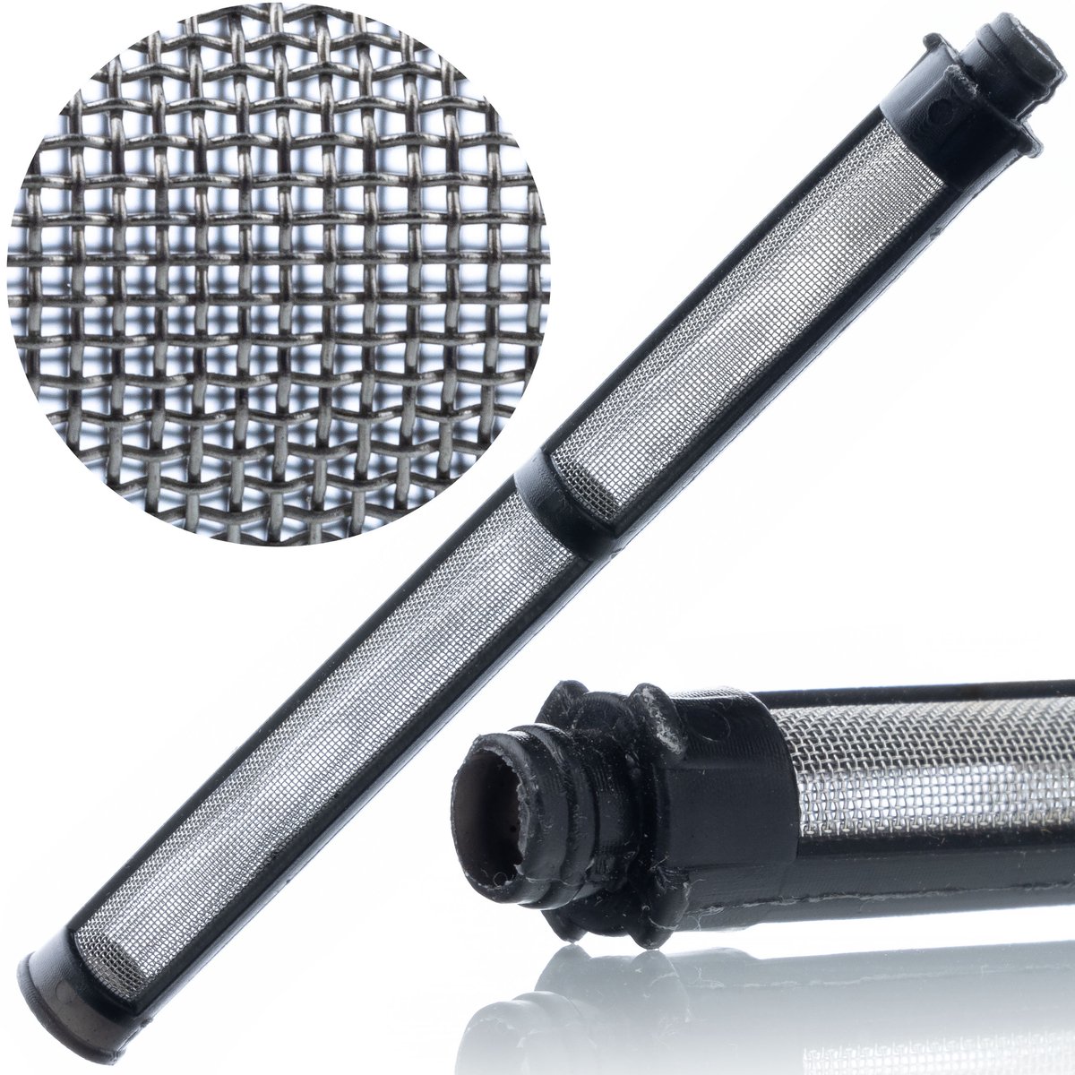 Rosfix Vingerfilter Spuitmond 60 Mesh - Duurzaam Metaal/Kunststof - Ø9mm×110mm - Voor Verfspuitwerk - Geschikt voor Graco