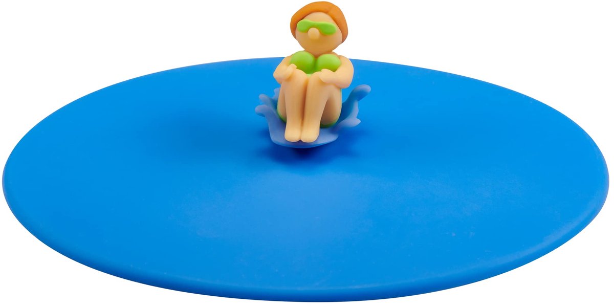 Glazen deksel van 10,5 cm van silicone met Rita Rutsche motief