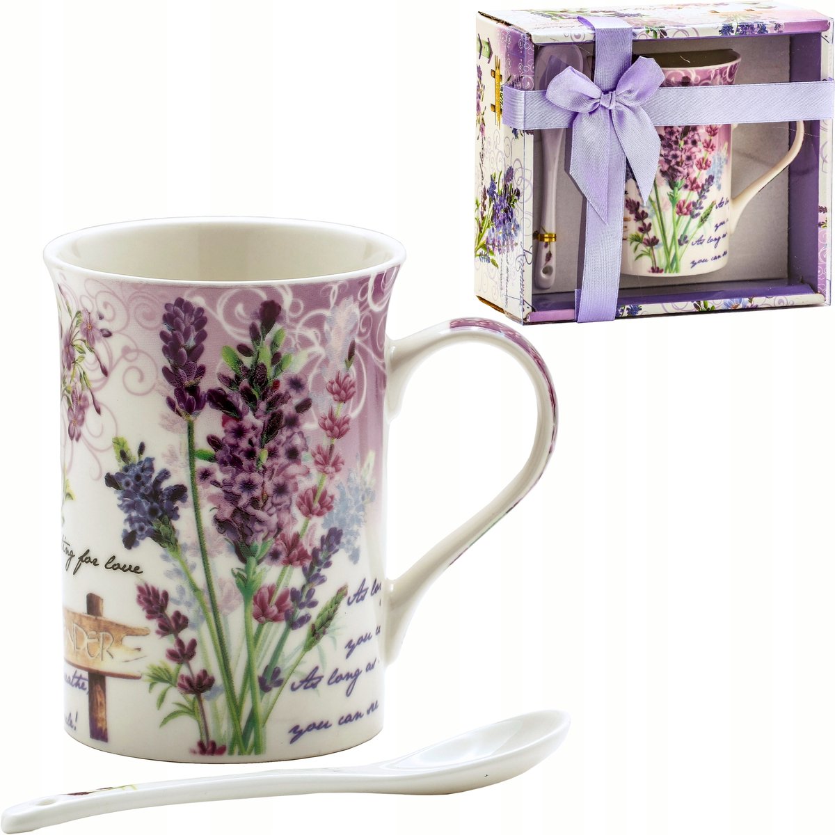 Porseleinen Mok 270 ml met Pelel - Lavendelcollectie