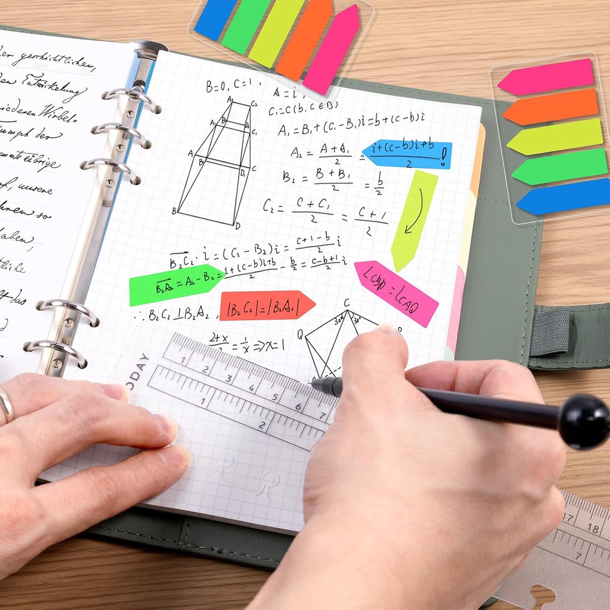 A5, navulbaar, notitieboek met bindvakken, huishoudboek, ringband, A5-vellen, navulpapier, notitieboek met bindvakken, A5-map voor schoolnotities