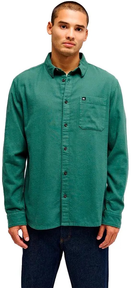 Quiksilver Motherfly Solid Overhemd Met Lange Mouwen L Man Forest