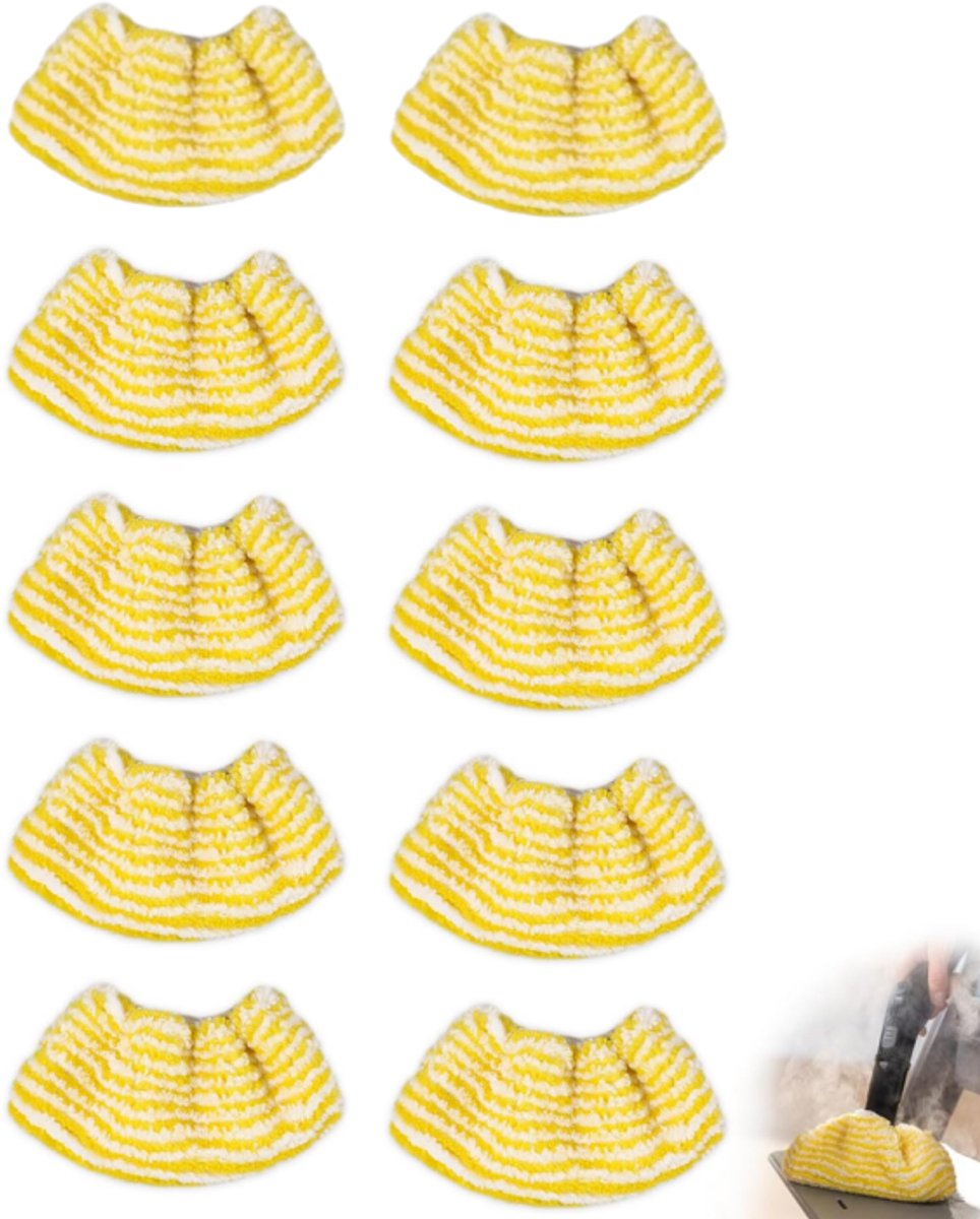 Namajunas - Stoomreiniger vervangingsdoek set - 10 stucks - Accessoires voor Kärcher SC2/3/4/5 stoomreinigers - Microvezel doek - Machinewasbaar - Stoomreiniger accessoires - Geschikt voor handstoofreinigers