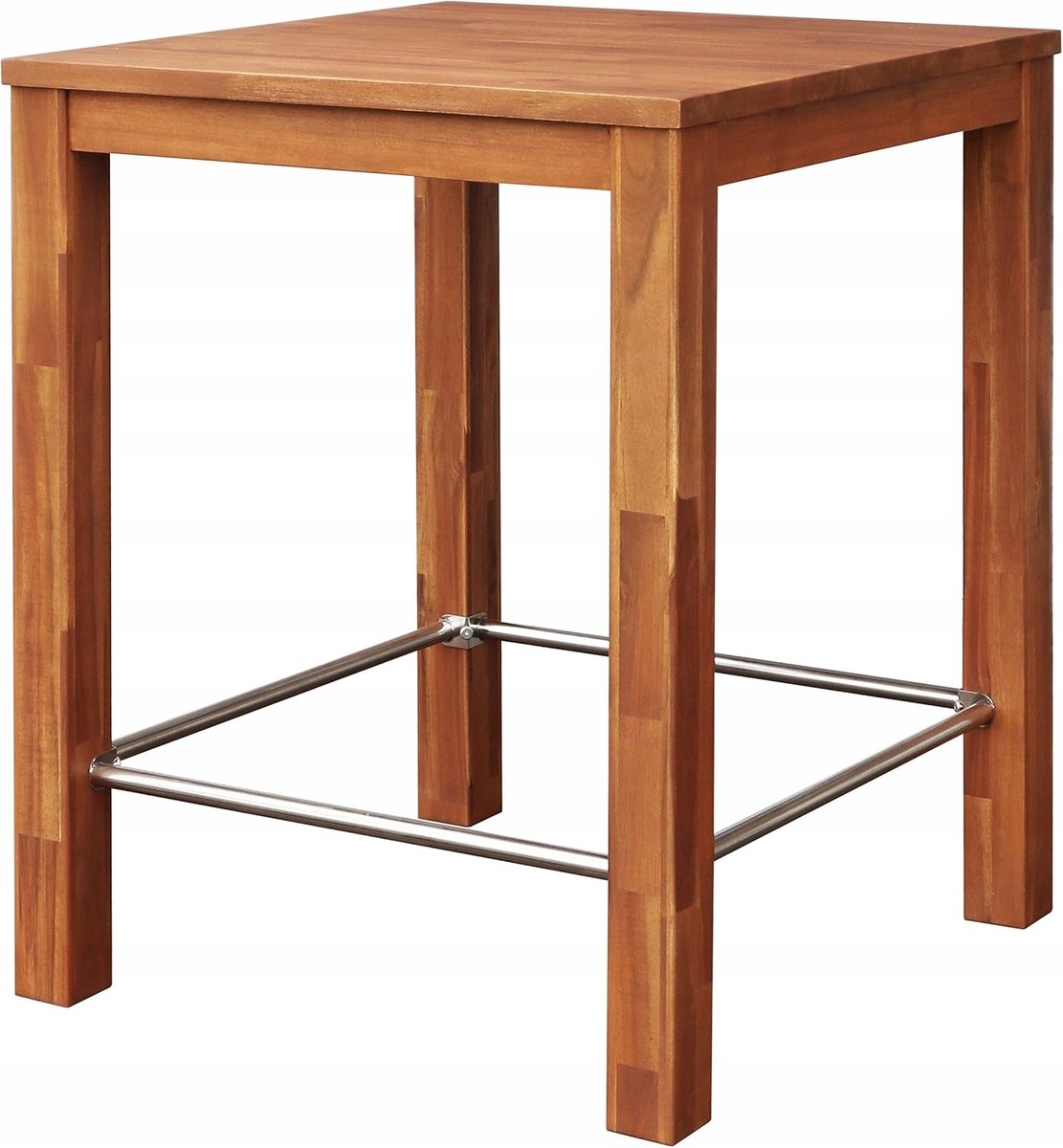 Merkloos Houten Bartafel 75x75x95 cm, Gouden Teak