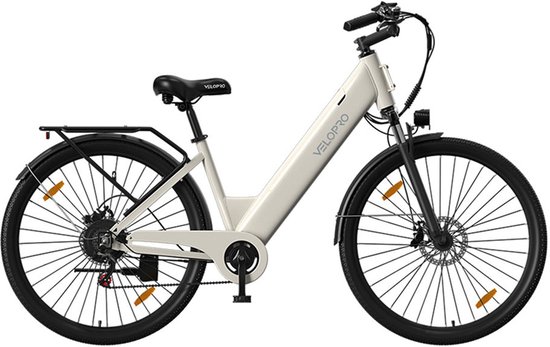 SmartAI C1 28 inch Elektrische Fiets - 250W Motor - 36V 13Ah Accu - Bereik tot 80km - Shimano 7-Snelheden - Max 25km/u - - Verende Voorvork -Elektrische stadsfietsen -Wit — afbeelding 2