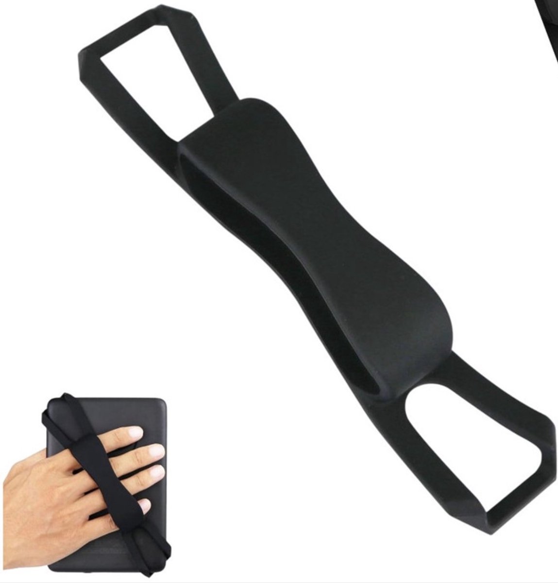 *** Comfortabele Handriem voor Tablet E-reader - Eénhandsgreep - Veilige en lichtgewicht griphouder - Zeer elastische veelzijdige handriem - voor tablets van 4.7-8 inch - van Heble® ***