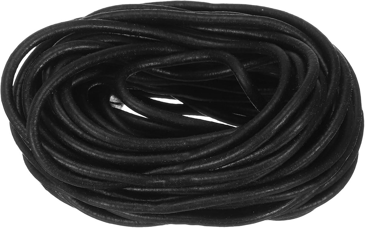 Afdichtingstape van siliconenschuim, 3 mm, diameter 8,5 m, lange afdichtingstape, rubber, rond, massief rubberen touw, voor doe-het-zelf, magazijn, pads, zwart