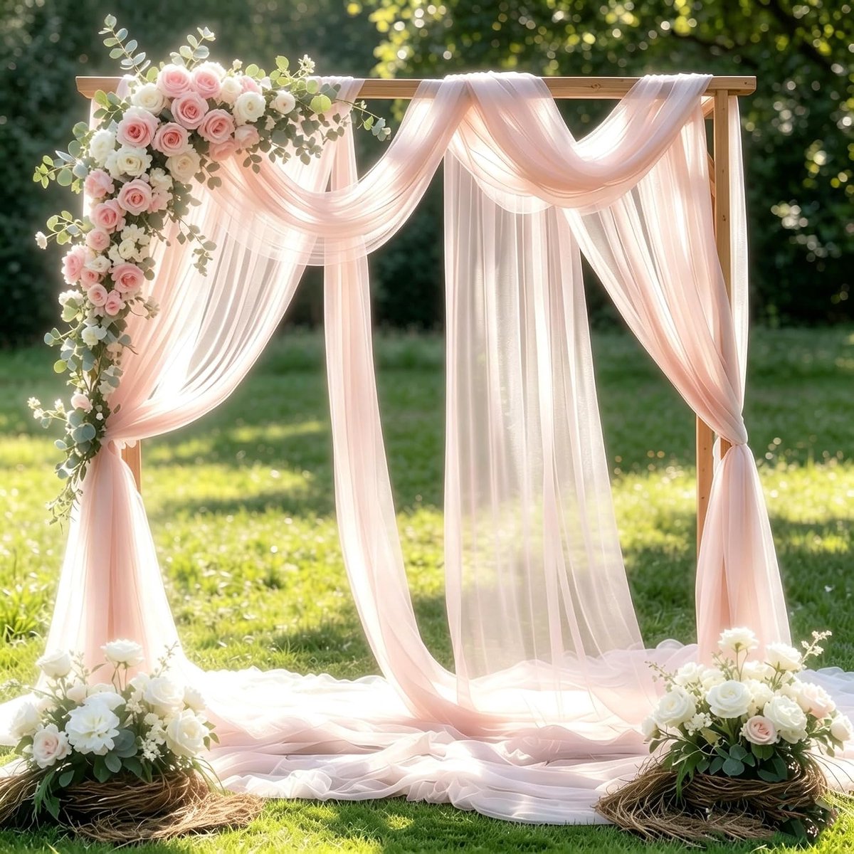 160 x 500 cm transparant bruiloftsboog gordijn dwarsbehang tafelloper stoeldecoratie tulenet tule band mesh decoratieve stof decoratieve band achtergrond achtergrond achtergrond gordijnen