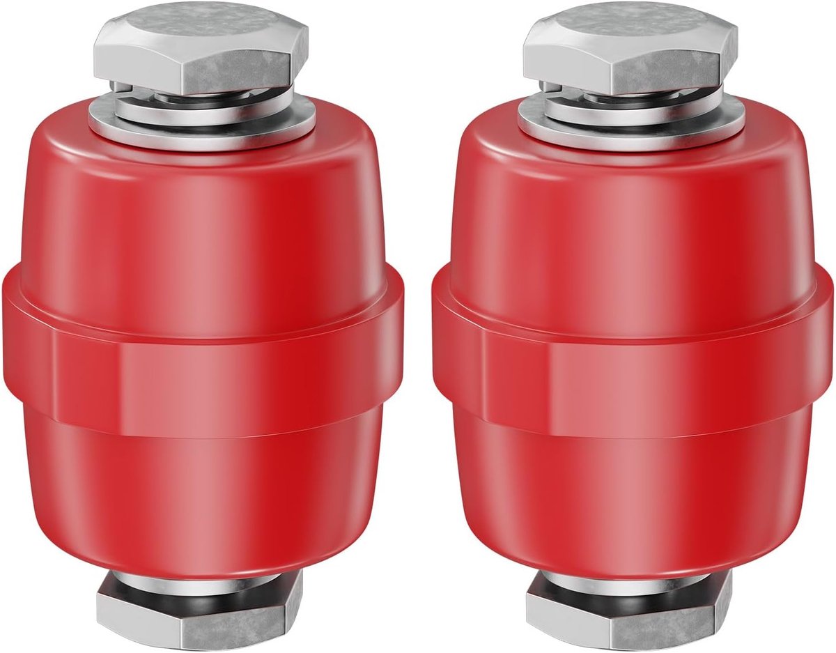 M10 rood 40x40mm polyesterharspenisolator zelfdovende verzamellijsthouder (2, M10 rood 40x40mm)