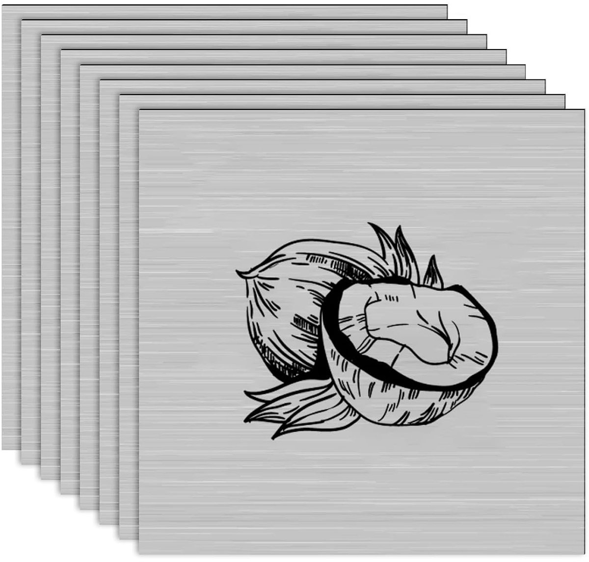 8 stuks lasergraveerplaat, ABS-kunststofplaat 30 x 30 cm voor doe-het-zelf snijden, acrylplaat, laserblanco's om te graveren voor projecttentoonstelling, schilderijen, deurborden (zilver, zwart)