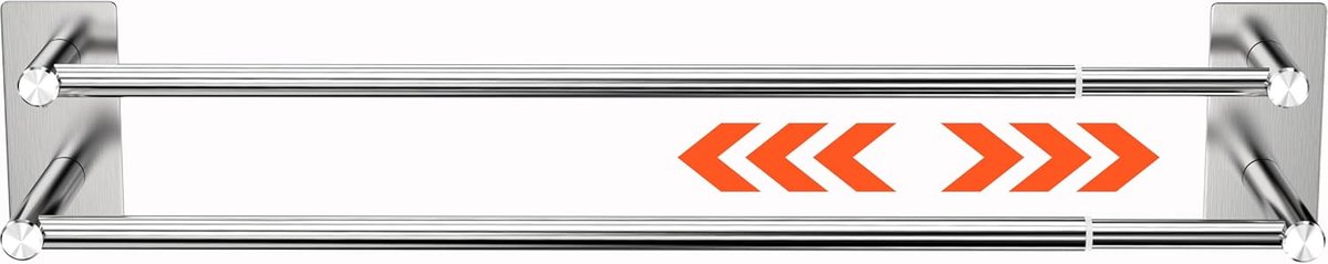 Handdoekhouder zonder boren vereist badkamer handdoekstang 40-74 cm intrekbare zelfklevende wandgemonteerde badhanddoekstang van roestvrij staal voor badkamer en keuken